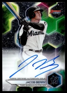 2023 Bowman's Best JACOB BERRY BEST OF 2023 AUTO MARLINS B23-JB - Imagen 1 de 2