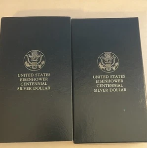 1990 US Eisenhower Centennial Silver Dollar Proof Coin in OGP with COA. Beauty - Picture 1 of 5