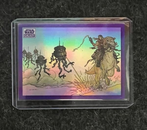 2022 Topps Star Wars Galaxy Chrome - 14 Attack on Hoth! Purple Refractor 05/25 - Picture 1 of 2