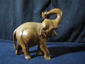 Miniature Elephant - Wooden with One Tusk - Picture 1 of 6