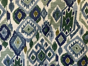 Tela para muebles John Lewis Maya Ikat Woodland verde 1,6 Mts £24 PVP £35 por Mt - Imagen 1 de 3