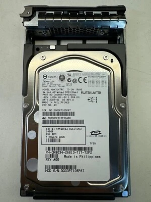 FUJITSU MAX3147RC CA06697-B40300DL 146GB 15K RPM 8MB CACHE 3Gb/s SAS 3.5" HDD - Image 1 of 4