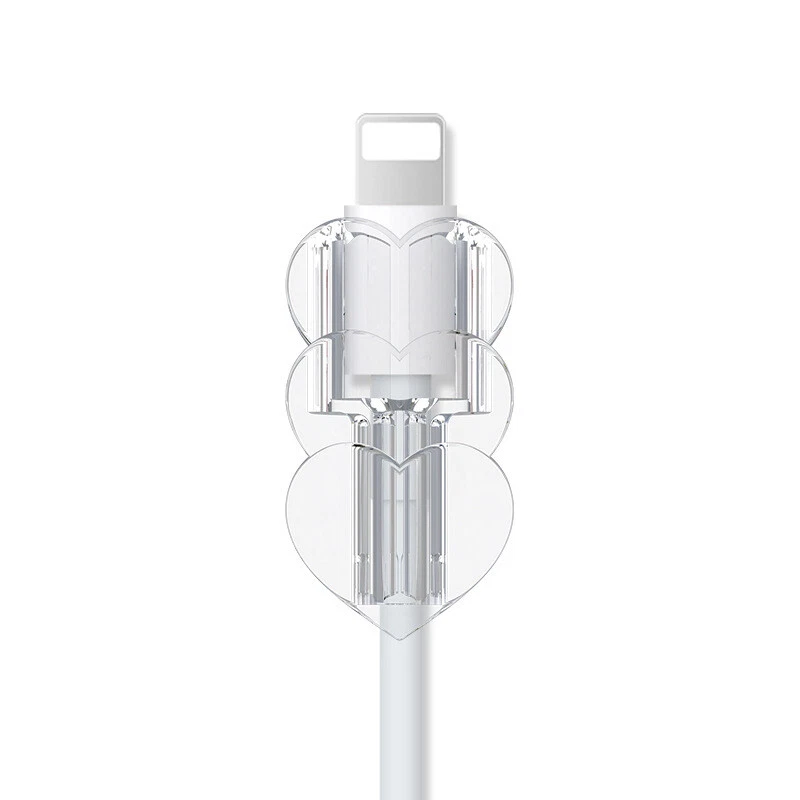 1x Transparent Data Cable Protector Cable Winder Cover Sleeve Wire TPU Wrap Clip - Image 1 of 4