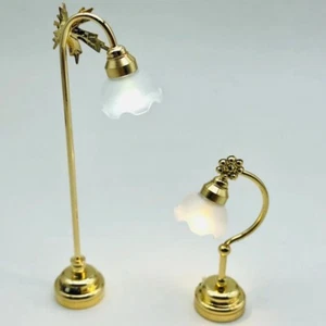 Puppenhaus Miniaturen viktorianische Stehlampe Schreibtischlampen Wohnzimmer Maßstab 1:12 - Bild 1 von 6