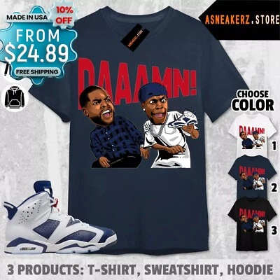 ASNEAKERZ.STORE Shirt To Match Jordan 6 Olympic Sneaker Matching Tee Damn Meme Friday T-Shirt