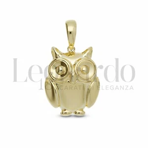 Ciondolo gufetto elettroformato oro giallo 18kt grammi 5,40 - Imagen 1 de 2