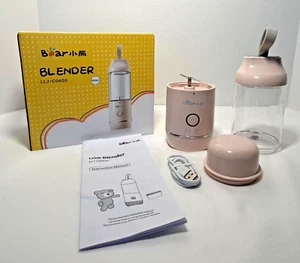 NEW Bear Personal Size Blender USB Charging Portable Pink Travel 350ml (12 oz) - Picture 1 of 10