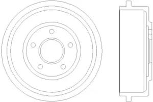 Brake Drum Hella-PAGID 355300431 fits 2010 Ford Transit Connect - Picture 1 of 1