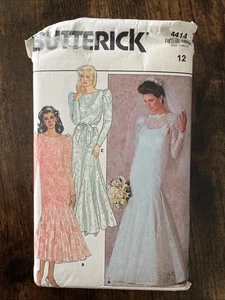 Abito da sposa o elegante Butterick 4414 taglia 12 modello cucito NON TAGLIATO - Foto 1 di 3