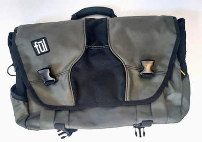 Maletín COMPLETO con Correa para el Hombro Sostiene 15" Bolso Mensajero para Laptop Almohadilla Verde/Negro Foto 1 de 4