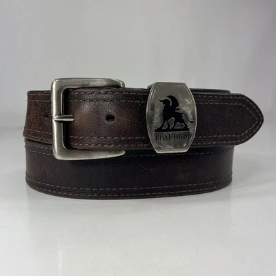 Phat Farm Wide Brown Genuine Leather Belt - Size 36 - Image 1 of 4