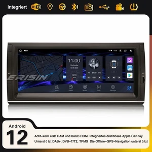 Radio Coche 10,25" 64GB Android 14 DAB+ CarPlay DSP 8 Núcleos GPS Navegación USB BMW X5 E53 - Imagen 1 de 24