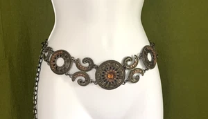 Chicos Perlen Concho Kette Gürtel Damen verstellbar O/S Steinoptik Southwest Boho - Bild 1 von 12