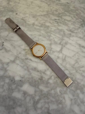 Skagen 4LGS Women Quartz Watch Jorst Silver Dial Band Gold Case Ultra Modern - Image 1 of 4