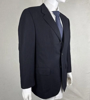 Isaia Navy Cashmere Wool Blend Striped Blue’s & Brown’s Sport Coat 42US 52IT EUC - Image 1 of 4