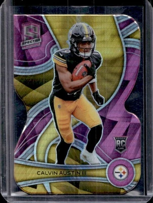 2022 Panini Spectra Calvin Austin III RC Neon Pink Die Cut #12/20 Steelers - Image 1 of 2