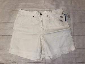 Womens 12 Misses Faded Glory White Shorts NWT  - Picture 1 of 4