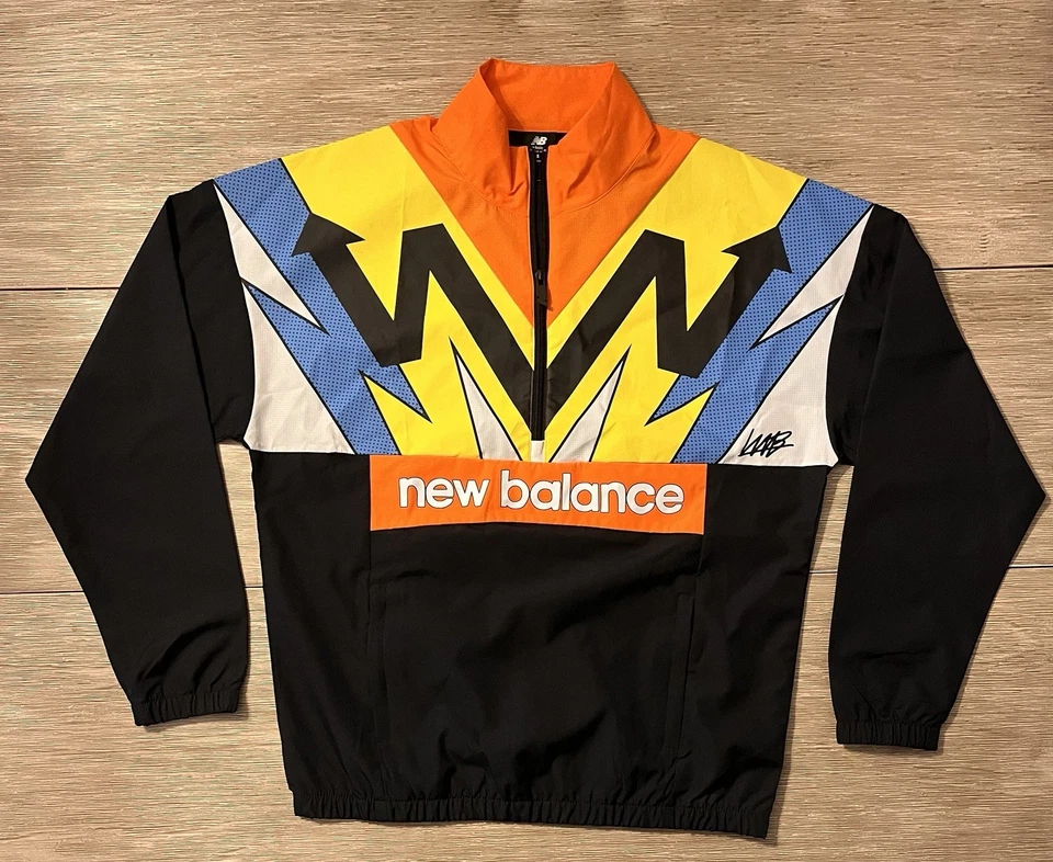 Chaqueta de baloncesto New Balance X Kervin Brisseaux Talla: Pequeña Naranja x Negra Foto 1 de 1
