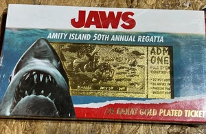 Jaws 24k Gold Plated Annual Regatta Entry Limited Edition Replica Ticket - Picture 1 of 2