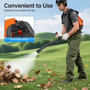 Soplador de hojas de gas mochila comercial 63CC 2 tiempos 850CFM 4,3 HP mejorado - Imagen 1 de 17