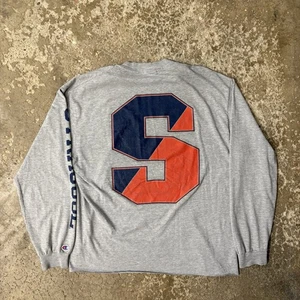 Vintage Syracuse Big Logo Longsleeve Graphic T-Shirt University Champion Gr. L - Bild 1 von 9