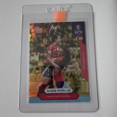 2025 Topps Now Women's Euro - #9 Alexia Putellas - Spanish Star Gold Parallel/50 - Image 1 of 4
