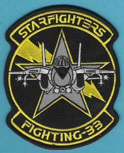 U.S. NAVY VF-33 STARFIGHTERS STRIKE FIGHTER SQUADRON F-14 TOMCAT AIRCRAFT PATCH - Picture 1 of 1