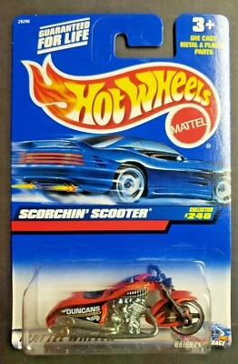 2000 Hot Wheels #240 Scorchin' Scooter Duncans Orange w/MC3 Spoke HW9   - Image 1 of 4