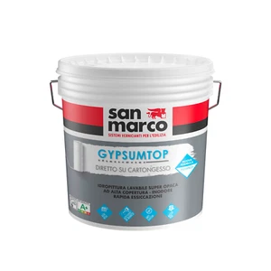 GYPSUMTOP idropittura lavabile inodore per cartongesso San Marco 14 litri - Foto 1 di 5