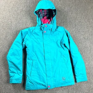 Burton Jacket Girls XL Blue Snowboarding Ski Full Zip Hooded Dry Ride Nylon - Picture 1 of 11
