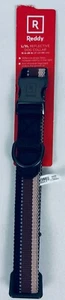 Reddy Burgundy Stripe Reflective Dog Collar, L / XL 16-26 in 41-66 cm - Picture 1 of 2