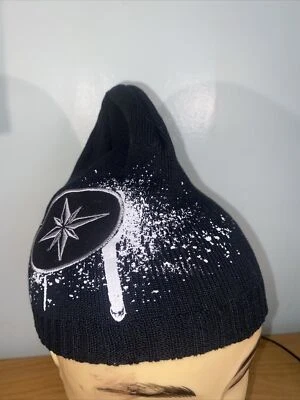 Gorro de invierno negro bordado Polaris DE COLECCIÓN MUESTRA ORIGINAL *RARO* Foto 1 de 4