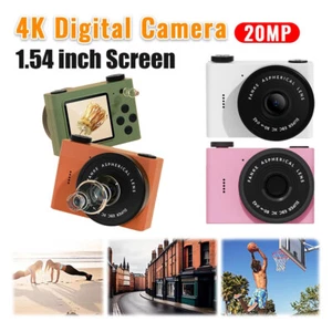 4K HD Mini Retro Digital Camera 1.54" Screen 20MP Camcorder Video Recorder - Picture 1 of 28