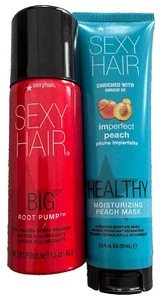 Sexy Hair : Volumizing Spray Mousse 1.6 OZ. & Moisturizing Peach Mask 2.0 OZ. - Picture 1 of 1