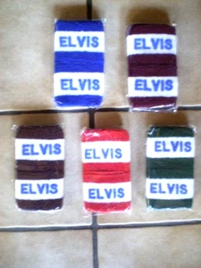 Schweißband / Wristband / Pulsband - ELVIS PRESLEY - 2 Stück Breit /  NEU + OVP  - Bild 1 von 1