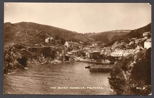 1917 Outer Harbour, Polperro, Cornwall, real photographic postcard - Bild 1 von 1