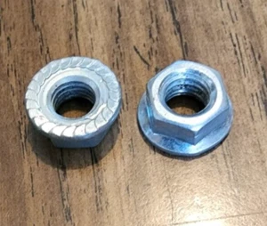 3/8"-16 NC Course Flange Serrated Wiz Anti-Vib Lock Nuts Zinc Plated (lot of 2) - Picture 1 of 1
