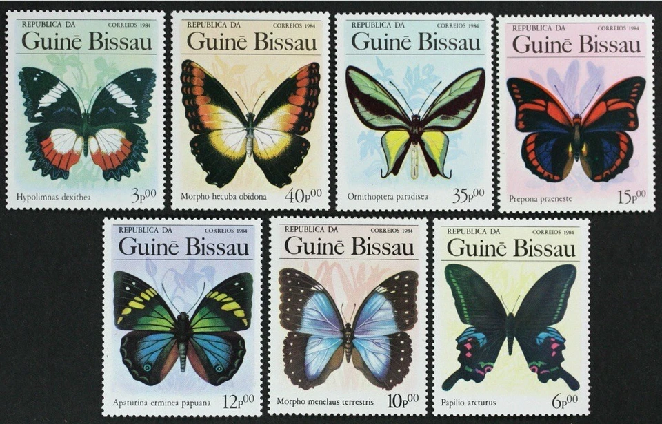 GUINEA BISSAU 1984 # 604-10 Butterflies Mint NH (LotG850)  - Image 1 of 1