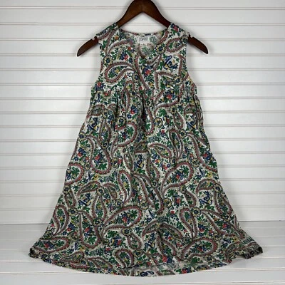 Vestido Espirit Niños Algodón Floral Y Cachemira Multicolor Sin Mangas Talla Grande Foto 1 de 4