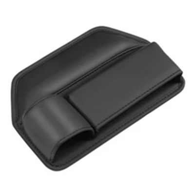 Car Storage Box Cup Bottle Holder Seat Crevice Pocket Phone Organizer PU Leather - Image 1 of 4
