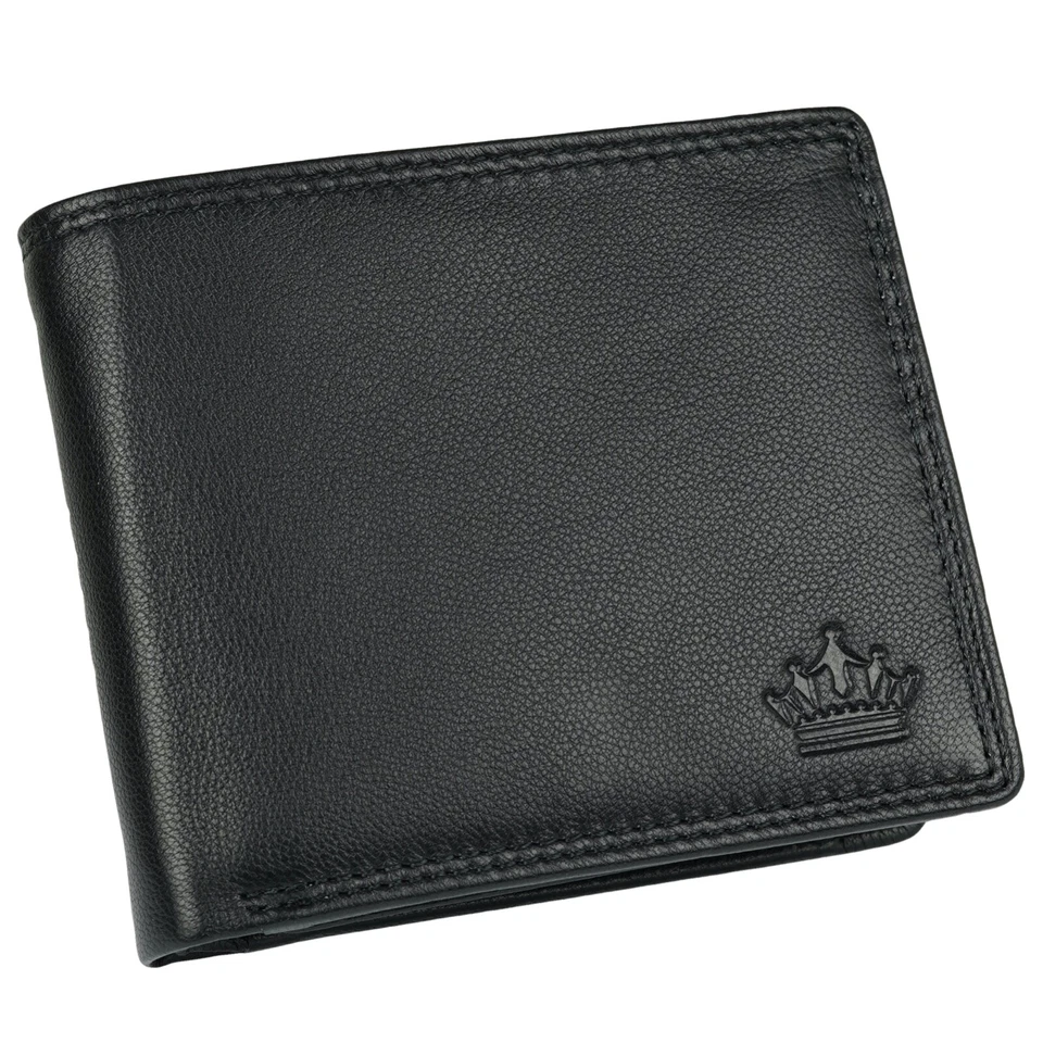 Geldbörse Herren Portemonnaie Echt Leder Börse Geldbeutel RFID Blocker MANZA® - Bild 1 von 4