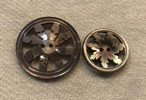 Antique Vintage MOP Abalone Carved buttons Beautiful! Cover