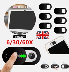 6-60X Housse Webcam Ultra Mince Obturateur Caméra Curseur pour Ordinateur Portable Tablette Smartphone - Photo 1/20