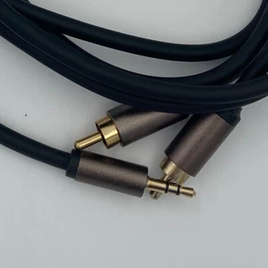 Stereo 1/8" Mini-Jack to Dual RCA Cable Smartphone to Mixer 3.5mm AUX AMPLIFIER - Picture 1 of 7