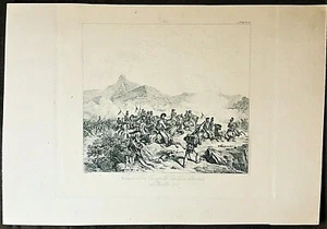 JAÉN, COMBATE DEL CAMPILLO DE LAS ARENAS, GRABADO DE LANGLOIS, 1823 - Imagen 1 de 1
