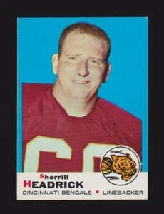 1969 TOPPS FUSSBALL #9 Sherrill Headrick TCU CINCINNATI BENGALS EX A - Bild 1 von 2