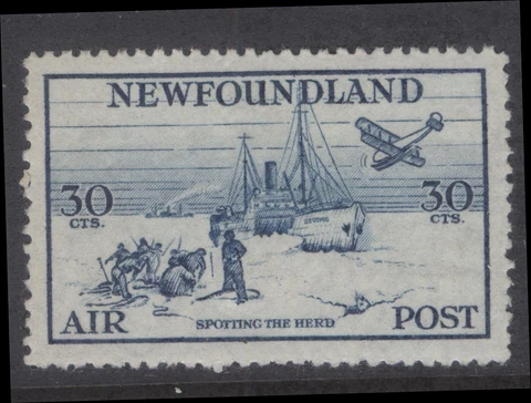 NEWFOUNDLAND C15 1933 10c HUNTING FOR THE SEAL HERD LABRADOR AIRMAIL MPH CV$45 Cover