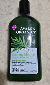 2 New Avalon Organics Soothing Moisture Cannabis Sativa Oil Conditioner 11 oz ea - Picture 1 of 2