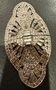 VINTAGE DUETT BROOCH PAT2066969 RHYME-STONES!! 🔑BIG!!!! Beautiful! - Picture 1 of 8