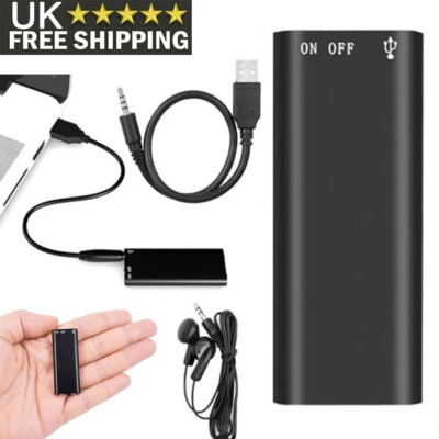 Mini Pocket Voice Activated Recorder Audio Sound Record Device 8GB MP3 Player UK - Image 1 of 4